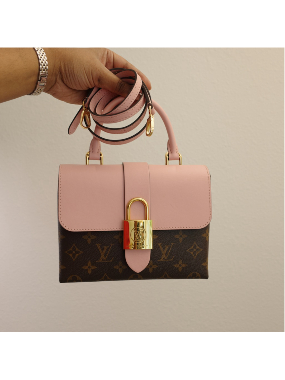 LOUIS VUITTON Locky BB Pink Monogram Crossbody Bag Rose Poudre
